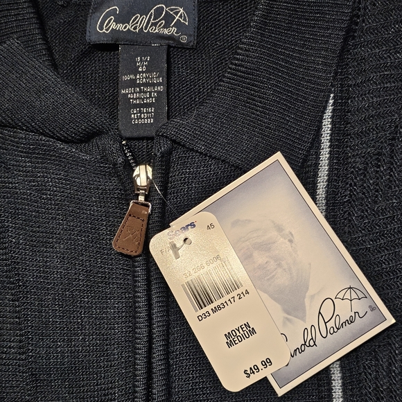 Arnold Palmer NWT zip cardigan - Picture 2 of 3